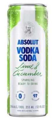 Absolut - Lime & Cucumber Vodka Soda NV (4 pack cans) (4 pack cans)