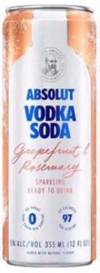 Absolut - Vodka Soda Grapefruit & Rosemary (4 pack cans) (4 pack cans)